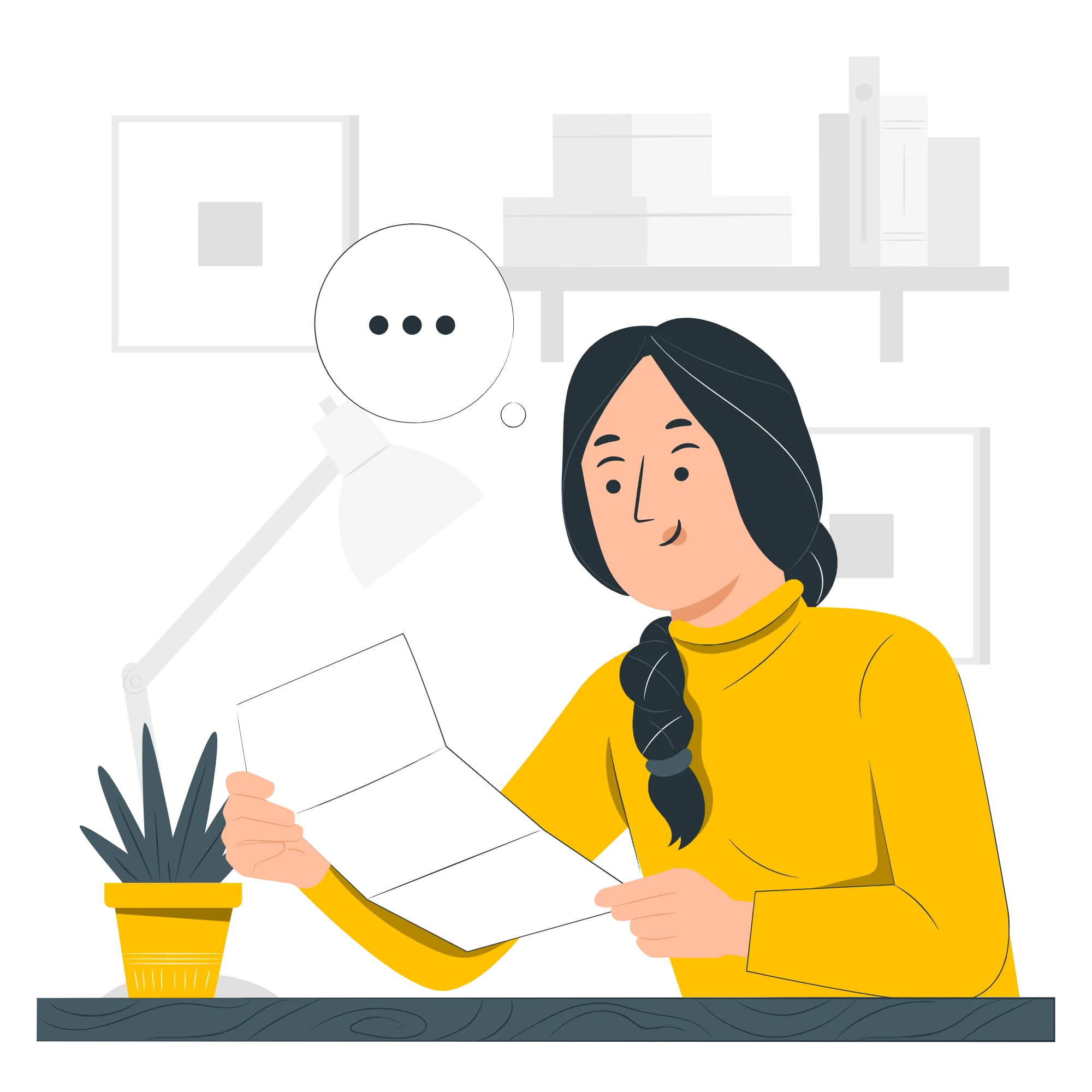 Professional reviewing information at a desk